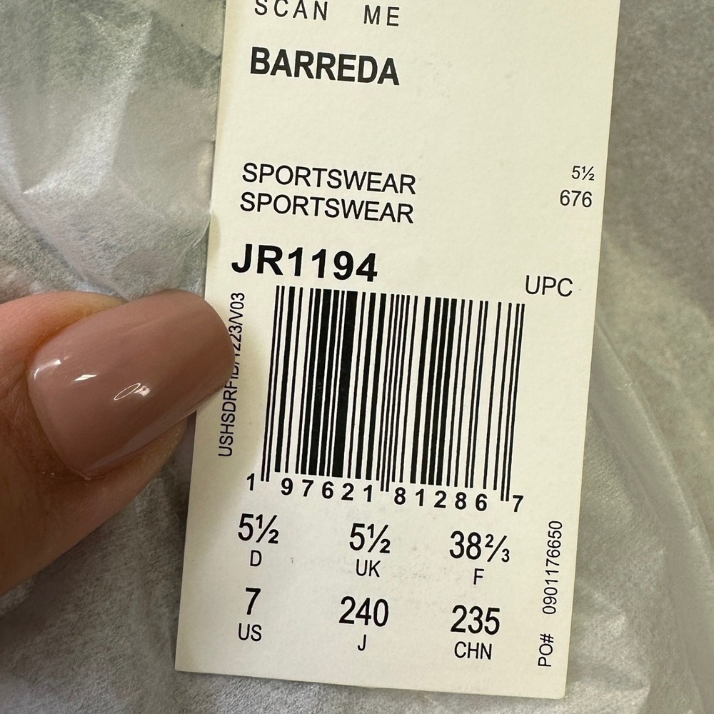 Adidas Barreda Sneakers Women 7 White Teal Gum Sole Leather Retro NEW JR1194 - Picture 8 of 8